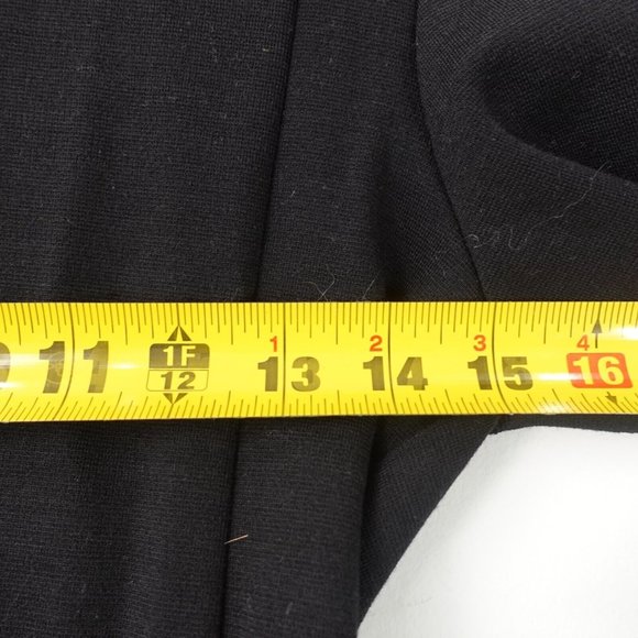 Cropped Top Women Size Medium Black Wool Knit Merino Pullover Navyblack USA $189 - Picture 4 of 8